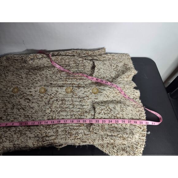Vintage Gap Oversized Wool Knit Cardigan Women's L tan - Picture 9 of 9